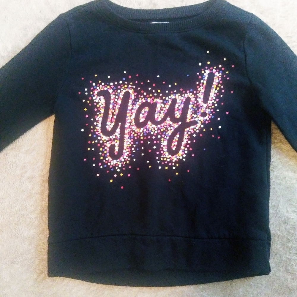 Old Navy Girls Long Sleeve 'Yay!' Shirt